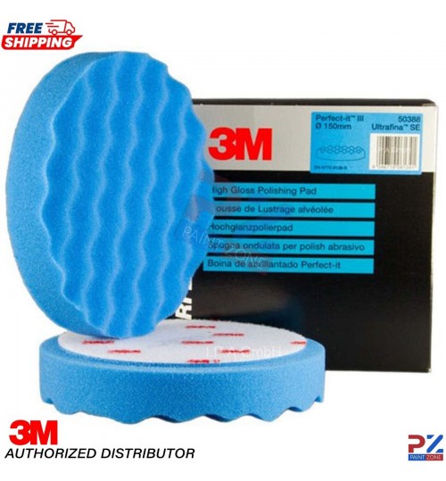 3M 50388 Perfect-It III 150mm Blue Polishing Pad – 1X for Compound Finish